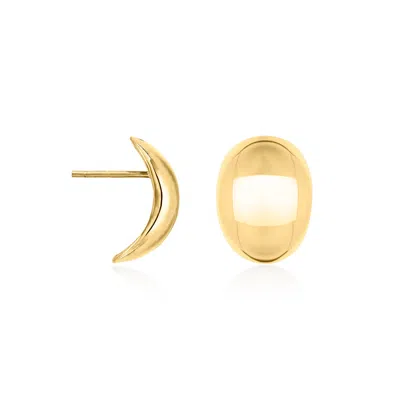Ross-simons Italian 14kt Yellow Gold Dome Earrings