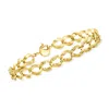 Ross-simons Italian 14kt Yellow Gold Filigree Curb-link Bracelet In Gold