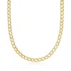Ross-simons Italian 14kt Yellow Gold Filigree Curb-link Necklace In Multi