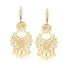 Ross-simons Italian 14kt Yellow Gold Filigree Drop Earrings In Yellow