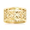 Ross-simons Italian 14kt Yellow Gold Filigree Heart Ring In Yellow