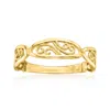 Ross-simons Italian 14kt Yellow Gold Filigree Oval Station Ring