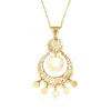 Ross-simons Italian 14kt Yellow Gold Filigree Pendant Necklace In Yellow