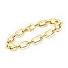 Ross-simons Italian 14kt Yellow Gold Geometric-link Bracelet In Multi