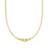 Ross-simons Italian 14kt Yellow Gold Graduated Curb-link Necklace In Multi
