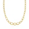 Ross-simons Italian 14kt Yellow Gold Graduated Curb-link Necklace In Multi