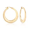 Ross-simons Italian 14kt Yellow Gold Graduated Hoop Earrings In Yellow