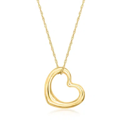 Ross-simons Italian 14kt Yellow Gold Heart Necklace