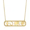 Ross-simons Italian 14kt Yellow Gold Lucky Symbols Bar Necklace In Gold