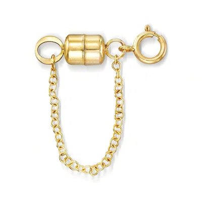 Ross-simons Italian 14kt Yellow Gold Magnetic Clasp Converter With Safety Chain