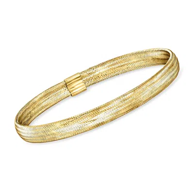 Ross-simons Italian 14kt Yellow Gold Mesh Stretch Bracelet
