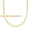 Ross-simons Italian 14kt Yellow Gold Mirror-link Necklace In Multi