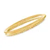 Ross-simons Italian 14kt Yellow Gold Multi-finish Jewelry Set: 3 Bangle Bracelets In Multi