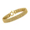 Ross-simons Italian 14kt Yellow Gold Multi-row Rope-chain Bracelet