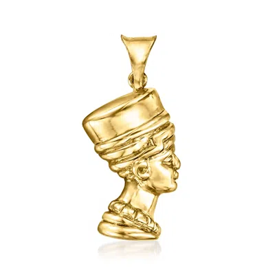 Ross-simons Italian 14kt Yellow Gold Nefertiti Pendant In Multi