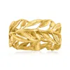 Ross-simons Italian 14kt Yellow Gold Openwork Leaf Ring In Yellow