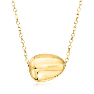 Ross-simons Italian 14kt Yellow Gold Organic Bead Necklace In Multi