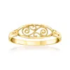 Ross-simons Italian 14kt Yellow Gold Oval Filigree Ring