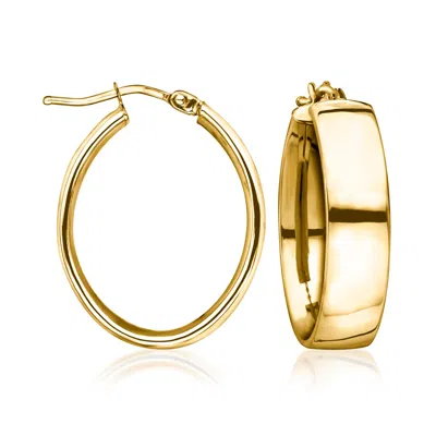 Ross-simons Italian 14kt Yellow Gold Oval Hoop Earrings