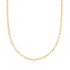 Ross-simons Italian 14kt Yellow Gold Oval-link Necklace In Multi