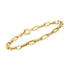 Ross-simons Italian 14kt Yellow Gold Paper Clip Link Bracelet In Gold