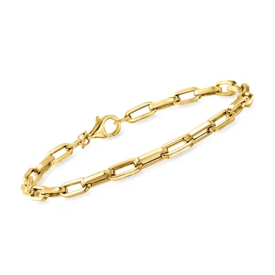Ross-simons Italian 14kt Yellow Gold Paper Clip Link Bracelet