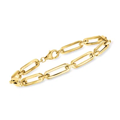 ROSS-SIMONS ITALIAN 14KT YELLOW GOLD PAPER CLIP LINK BRACELET