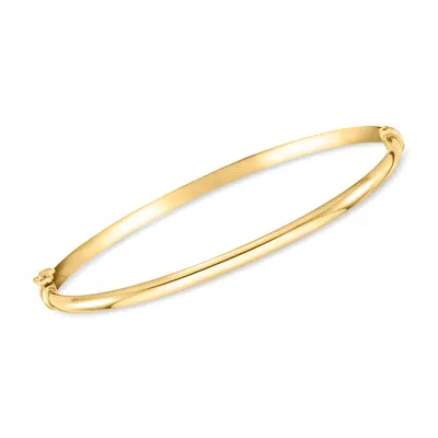 Ross-simons Italian 14kt Yellow Gold Polished Bangle Bracelet In Multi