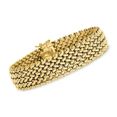 Ross-simons Italian 14kt Yellow Gold Riso Bracelet In Multi