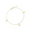 Ross-simons Italian 14kt Yellow Gold Sea Life Charm Anklet In Multi