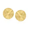 Ross-simons Italian 14kt Yellow Gold Starburst Circle Earrings In Yellow