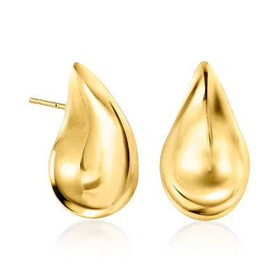 Ross-simons Italian 14kt Yellow Gold Teardrop Earrings In Multi