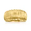Ross-simons Italian 14kt Yellow Gold Textured And Polished Ring In Gold