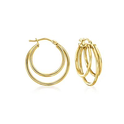 Ross-simons Italian 14kt Yellow Gold Triple-hoop Earrings