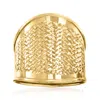 Ross-simons Italian 14kt Yellow Gold Wide Diamond-cut Ring In Yellow