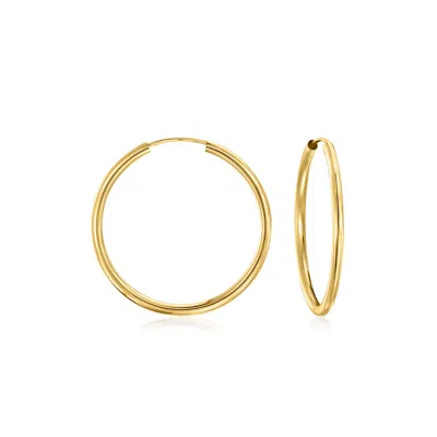 Ross-simons Italian 1.5mm 14kt Yellow Gold Endless Hoop Earrings