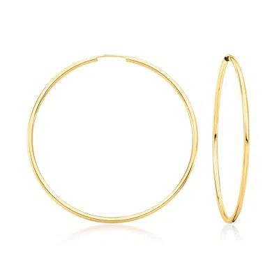Ross-simons Italian 1.5mm 14kt Yellow Gold Endless Hoop Earrings
