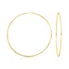 Ross-simons Italian 1.5mm 14kt Yellow Gold Endless Hoop Earrings In Yellow