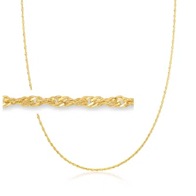 Ross-simons Italian 1.5mm 18kt Gold Over Sterling Adjustable Singapore-chain Necklace