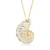 Ross-simons Italian 18kt Gold Over Sterling And Sterling Silver Seashell Necklace In Multi