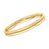 Ross-simons Italian 18kt Gold Over Sterling Bangle Bracelet In Gold