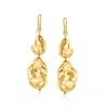 Ross-simons Italian 18kt Gold Over Sterling Baroque-style Drop Earrings In Gold