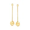 Ross-simons Italian 18kt Gold Over Sterling Bead Drop Earrings