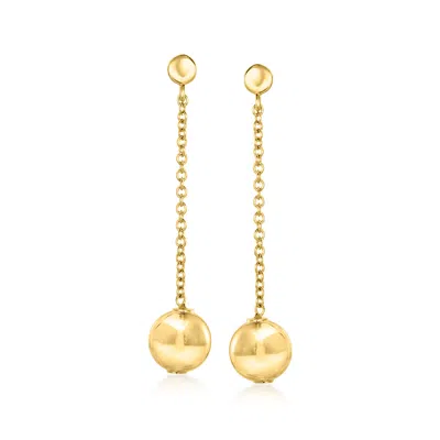 Ross-simons Italian 18kt Gold Over Sterling Bead Drop Earrings In Multi
