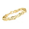 Ross-simons Italian 18kt Gold Over Sterling Braided Bracelet In Multi