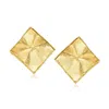 Ross-simons Italian 18kt Gold Over Sterling Brushed Square Earrings