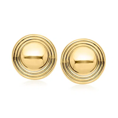 Ross-simons Italian 18kt Gold Over Sterling Button Earrings