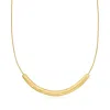 Ross-simons Italian 18kt Gold Over Sterling Curved Bar Necklace