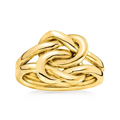 Ross-simons Italian 18kt Gold Over Sterling Double Love Knot Ring