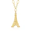 Ross-simons Italian 18kt Gold Over Sterling Eiffel Tower Necklace